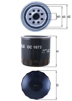 Oil Filter MAHLE OC1673