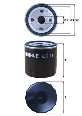 Oil Filter MAHLE OC21