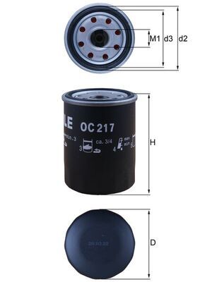 Oil Filter MAHLE OC 217