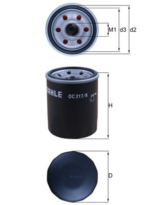 Oil Filter MAHLE OC217/6