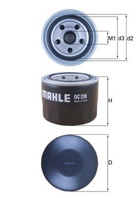 Oil Filter MAHLE OC 230