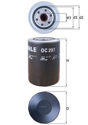 Alyvos filtras MAHLE OC297