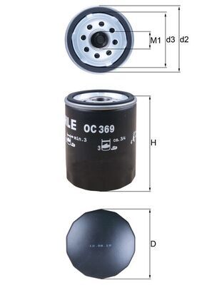 Оливний фільтр MAHLE OC369