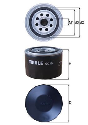 Оливний фільтр MAHLE OC384