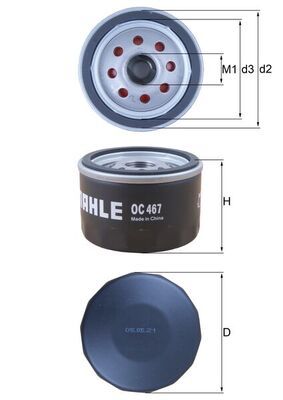 Alyvos filtras MAHLE OC 467