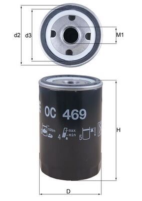 Alyvos filtras MAHLE OC469