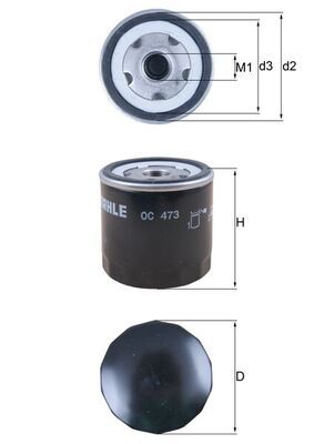 Alyvos filtras MAHLE OC473