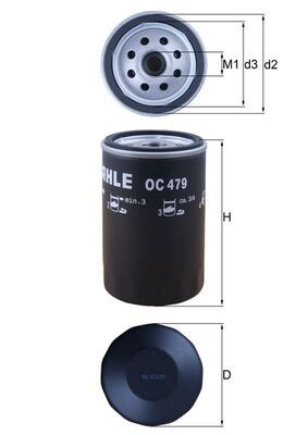 Oil Filter MAHLE OC 479