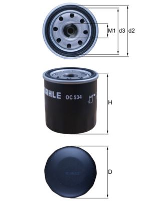 Оливний фільтр MAHLE OC 534