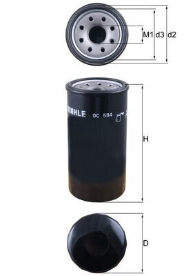 Oil Filter MAHLE OC584