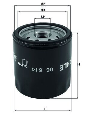 Oil Filter MAHLE OC 614