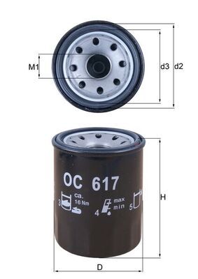 Oil Filter MAHLE OC 617