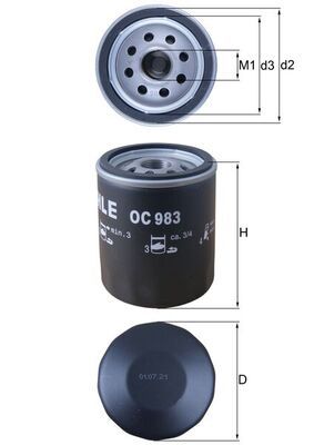 Oil Filter MAHLE OC 983