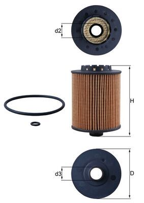 Оливний фільтр MAHLE OX 1075D