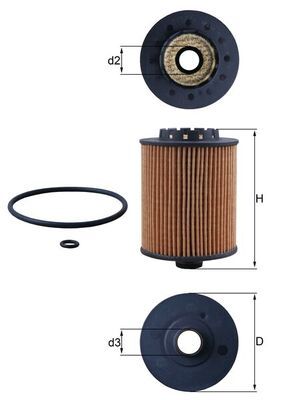 Oil Filter MAHLE OX1075D