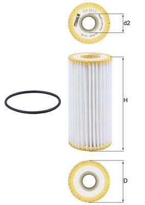 Oil Filter MAHLE OX1217D