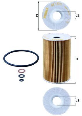 Oil Filter MAHLE OX 127/1D