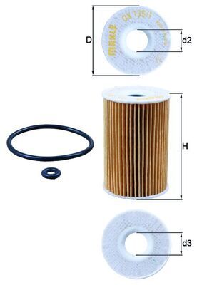 Oil Filter MAHLE OX135/1D