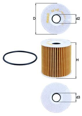 Alyvos filtras MAHLE OX149D