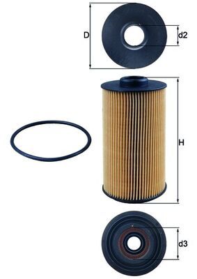 Oil Filter MAHLE OX152/1D