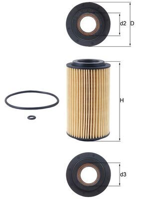 Oil Filter MAHLE OX153D1