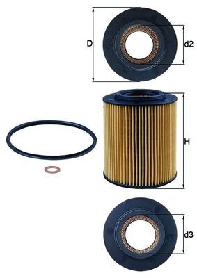 Oil Filter MAHLE OX154/1D