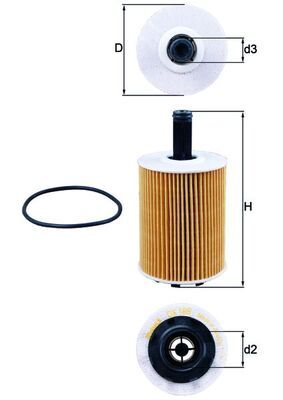 Oil Filter MAHLE OX188D