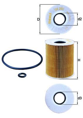 Oil Filter MAHLE OX203D