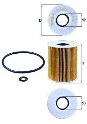 Alyvos filtras MAHLE OX203D