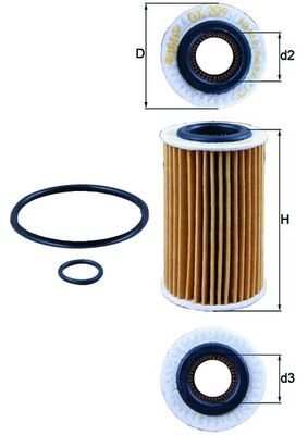 Oil Filter MAHLE OX209D