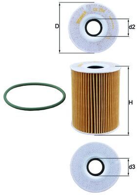 Oil Filter MAHLE OX254D5