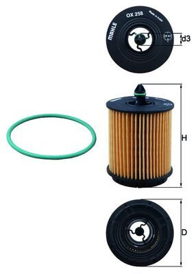 Oil Filter MAHLE OX258D