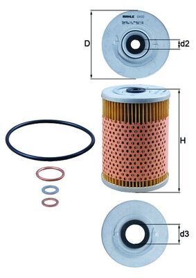 Alyvos filtras MAHLE OX 32D