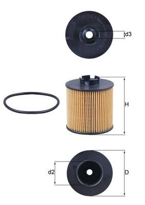 Oil Filter MAHLE OX341D