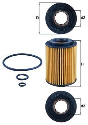 Oil Filter MAHLE OX347D