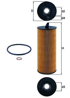 Oil Filter MAHLE OX361/4D