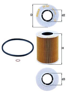 Oil Filter MAHLE OX369D