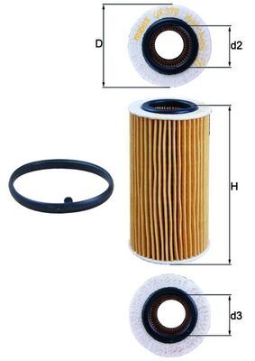 Oil Filter MAHLE OX370D1
