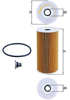 Oil Filter MAHLE OX377D