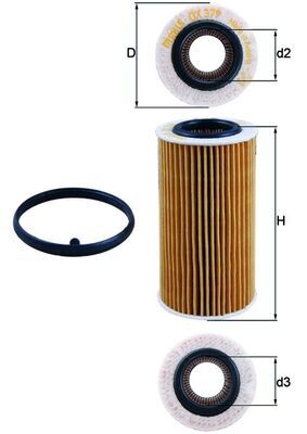 Oil Filter MAHLE OX379D