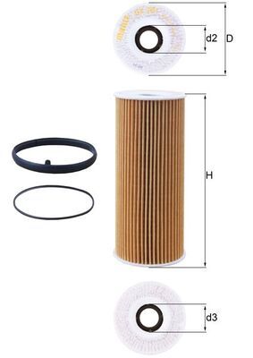 Oil Filter MAHLE OX381D