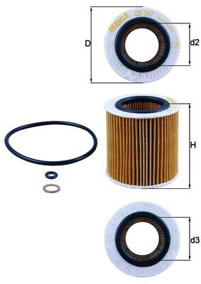 Oil Filter MAHLE OX 387D