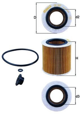 Oil Filter MAHLE OX387D1