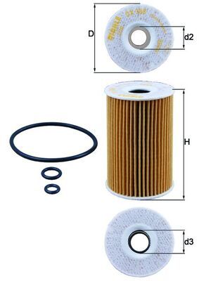 Oil Filter MAHLE OX 388D