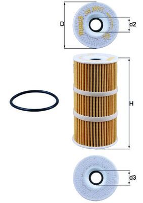 Oil Filter MAHLE OX 389/1D