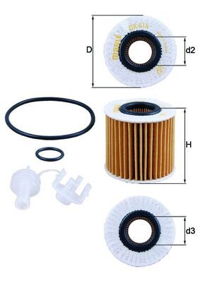 Oil Filter MAHLE OX414D1