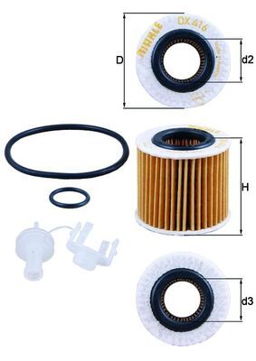 Oil Filter MAHLE OX416D2