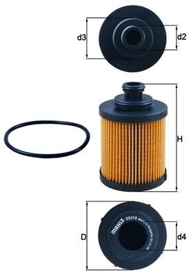 Oil Filter MAHLE OX418D