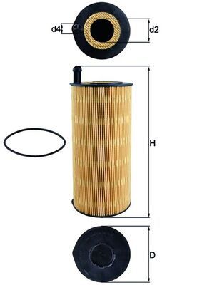 Oil Filter MAHLE OX423/9D