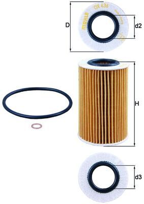 Oil Filter MAHLE OX436D